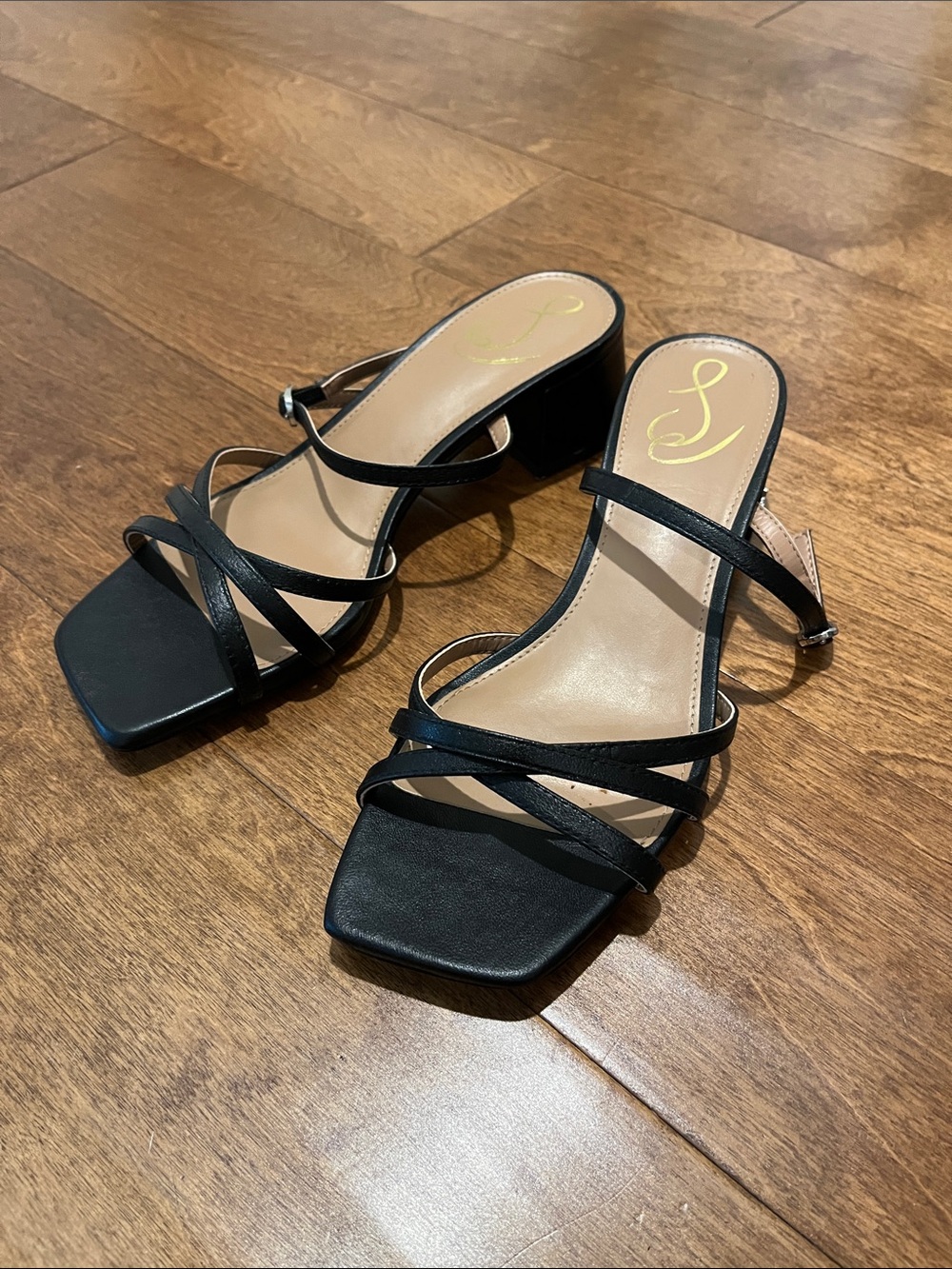 NWOT SAM EDELMAN Rachelle heeled strappy sandals/slides size 7.5